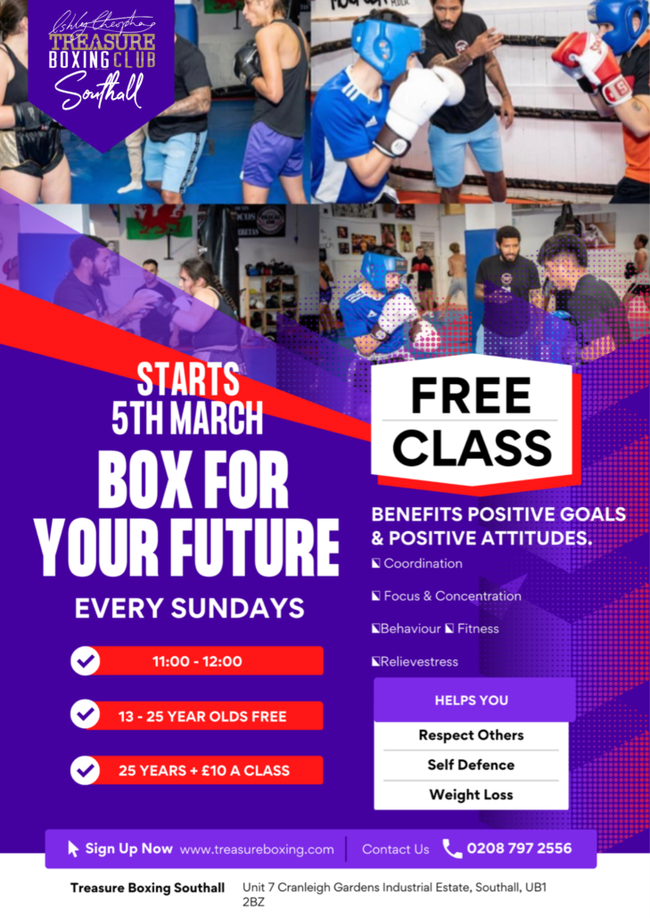 Box For Your Future Treasure Of Boxing Boxing Gym Southall Ashley